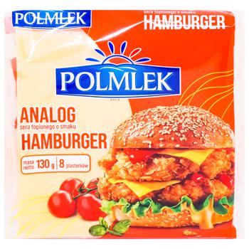 Polmlek Hamburger Sliced Processed Cheese 130g - buy, prices for Vostorg - photo 1