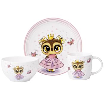 Ardesto Princess Owl Children's Tableware Set 3 items - buy, prices for ULTRAMARKET - photo 1