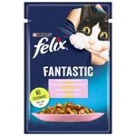 Felix Fantastic Wet Food with Trout and Green Beans for Adult Cats 85g