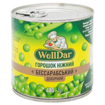 WellDar Tender Sterilized Green Peas 425ml - buy, prices for EKO Market - photo 1