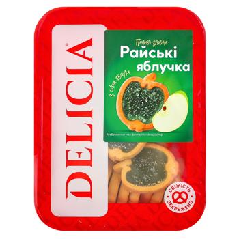 Печенье Delicia Райские яблочки со вкусом зеленого яблока 350г