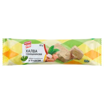 Халва Первый Ряд подсолнечная с арахисом 60г