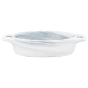 ZED Marble Oval Ceramic Baking Dish with Handles 17x9x4cm - buy, prices for EKO Market - photo 1