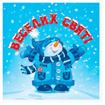 Silken Festive Snowmen 2-Ply Table Napkins 33*33cm 12pcs - buy, prices for - photo 2