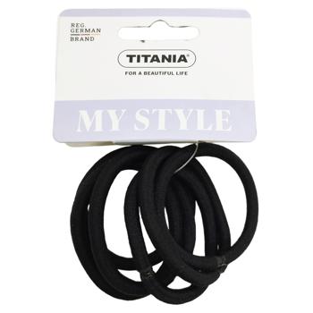 Titania Elastic Black Hairclip 6pcs 6mm