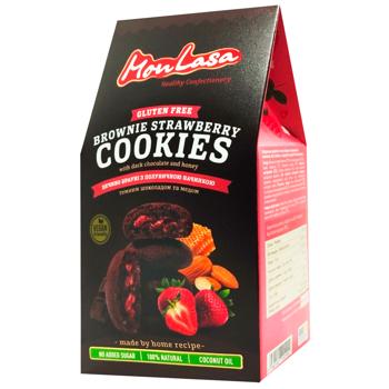 Печенье MonLasa Браун клубничная начинка темный шоколад и мед без глютена 120г - купить, цены на NOVUS - фото 1