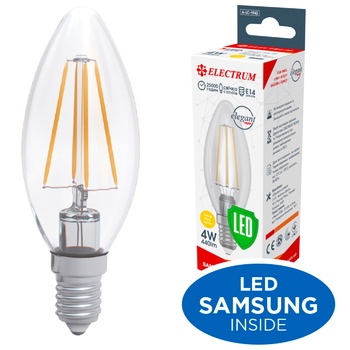 Лампа Electrum LED Свічка 4W E14 - купити, ціни на Auchan - фото 2