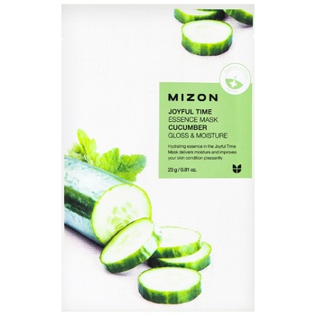 Маска для лица Mizon Joyful Time Essence тканевая с экстрактом огурца 23г