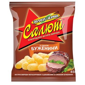 Снек Золоте зерно Салют буженина 45г Україна - купити, ціни на Ідеал - фото 1