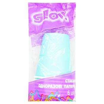 Glow Disposable Paper Glass 250ml 6pcs - buy, prices for EKO Market - photo 1