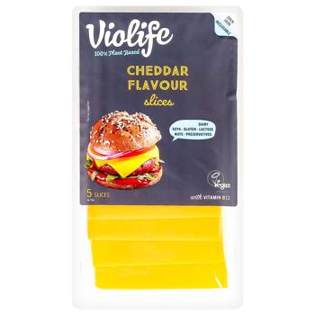 Violife Cheddar Flavour Slices Food Product with Coconut Oil 100g