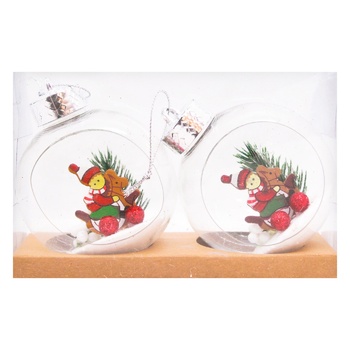 Прикраса Столяр Куля з декором 8см - купити, ціни на МегаМаркет - фото 2