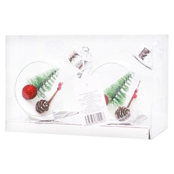 Прикраса Столяр Куля з декором 8см - купити, ціни на МегаМаркет - фото 1