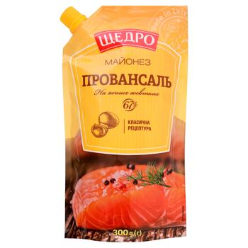 Shchedro Provencal Mayonnaise 67% 300g - buy, prices for METRO - photo 1
