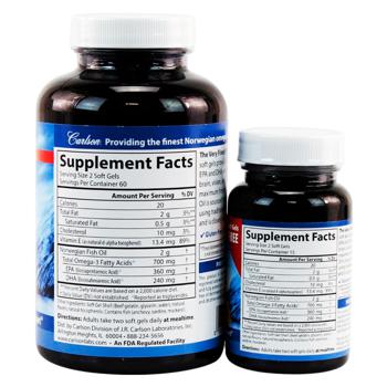 Carlson Labs Lemon Flavored Fish Oil 700mg 120+30 softgels - buy, prices for Biotus - photo 2