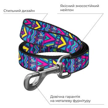Поводок Waudog Nylon нейлоновый 122см/15мм с рисунком инди - купить, цены на MasterZoo - фото 4