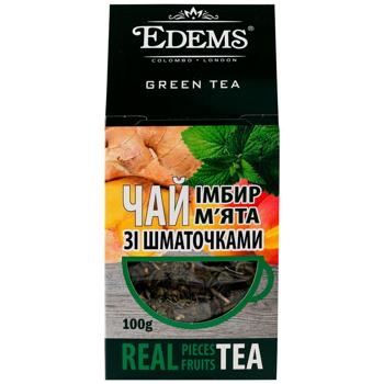 Чай зелений Еdems імбир-м'ята 100г - купити, ціни на NOVUS - фото 1