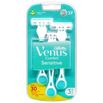 Бритвы одноразовые женские Gillette Venus 3 Sensitive 3шт - купить, цены на Таврия В - фото 2