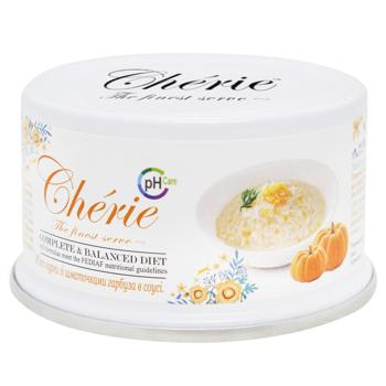 Корм Cherie Підтримка сечовивідних шляхів зі шматочками курки та гарбуза в соусі для котів 80г - купити, ціни на NOVUS - фото 1