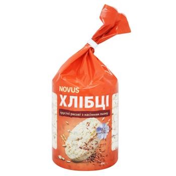 Novus Rice Crispbread with Flax Seeds 100g - buy, prices for NOVUS - photo 1