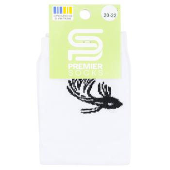 Шкарпетки підліткові Premier Socks Рибка на щастя високі р.20-25 білий - купити, ціни на NOVUS - фото 1