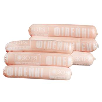 Сосиски Зоря Днепра Филейные вареные первый сорт - купить, цены на Чудо Маркет - фото 1