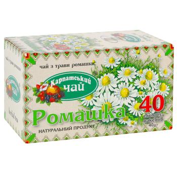 Karpatskyi Chay Chamomile Herbal Tea 1g*40pcs - buy, prices for Chudo Market - photo 1