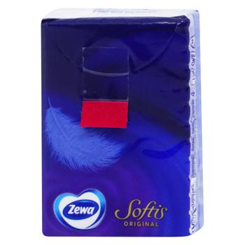 Zewa Softis Pocket 4-ply Paper Handkerchiefs 9pcs - buy, prices for Auchan - photo 1