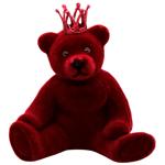Прикраса ялинкова Bona Di Ведмедик з короною 20см бордовий
