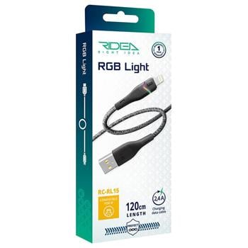 Ridea USB RC-RL15 RGB Light Lightning 12W 1.2m Cable - buy, prices for Tavria V - photo 1
