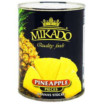 Ананас Mikado кусочками 565г