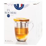 La Rochere Cup 400ml + Strainer + Wooden Lid Set