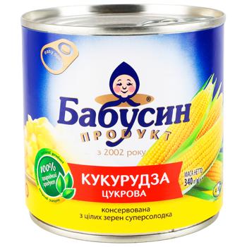 Babusyn Produkt Sweet Corn 340g - buy, prices for Supermarket "Kharkiv" - photo 1