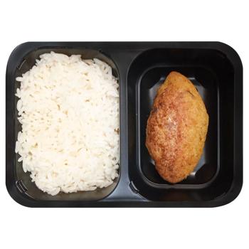 Котлета рибна з відвареним рисом 300г - купити, ціни на Чудо Маркет - фото 1