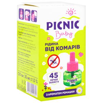 Рідина Picnic Baby від комарів дитяча 45ночей 30мл - купити, ціни на Auchan - фото 2