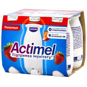Продукт кисломолочный Actimel Клубника 1,4% 100г