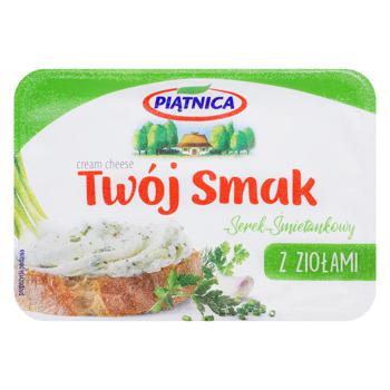 Крем-сыр Piatnica Твой Вкус сливочный с зеленью 60% 135г - купить, цены на Auchan - фото 3