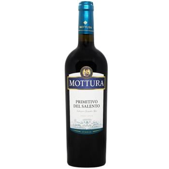 Вино Mottura Primitivo del Salento червоне сухе 13% 0,75л - купити, ціни на Auchan - фото 1