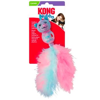 Игрушка мягкая для кошек Kong Wubba Caticorn с перьями и кошачьей мятой 22,9х11,4см