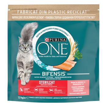 Purina One Sterilcat Dry Food with Salmon for Sterilized Cats 1.5kg - buy, prices for MasterZoo - photo 1