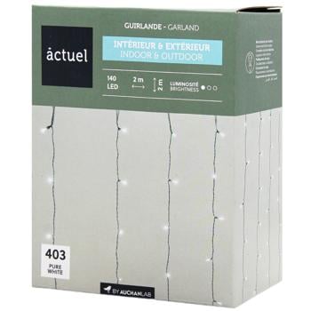 Гірлянда Actuel Штора біла 140 LED 2*2м - купити, ціни на Auchan - фото 1