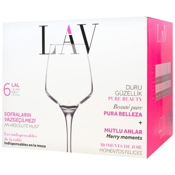 Lav Lal Wine Glasses 400ml 6pcs - buy, prices for - photo 2