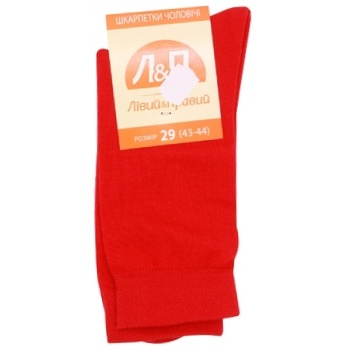 Livyi&Pravyi Men's Socks s.29 Red - buy, prices for MegaMarket - photo 1