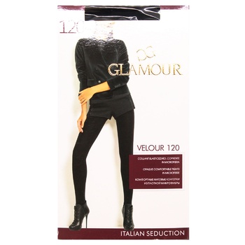 Колготи жіночі Glamour Velour 120ден р.2 nero - купити, ціни на ULTRAMARKET - фото 1