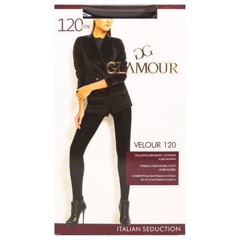 Колготы женские Glamour Velour 120ден р.4 nero - купить, цены на МегаМаркет - фото 1