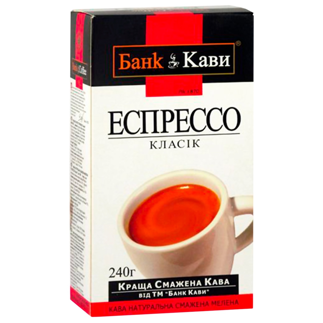 

Кофе Банк Кофе Эспрессо Классик молотый 240г