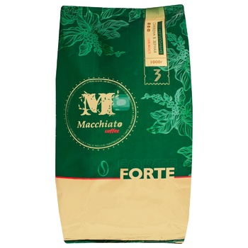 Macchiato Forte coffee natural roasted in beans 1kg - buy, prices for Auchan - photo 1