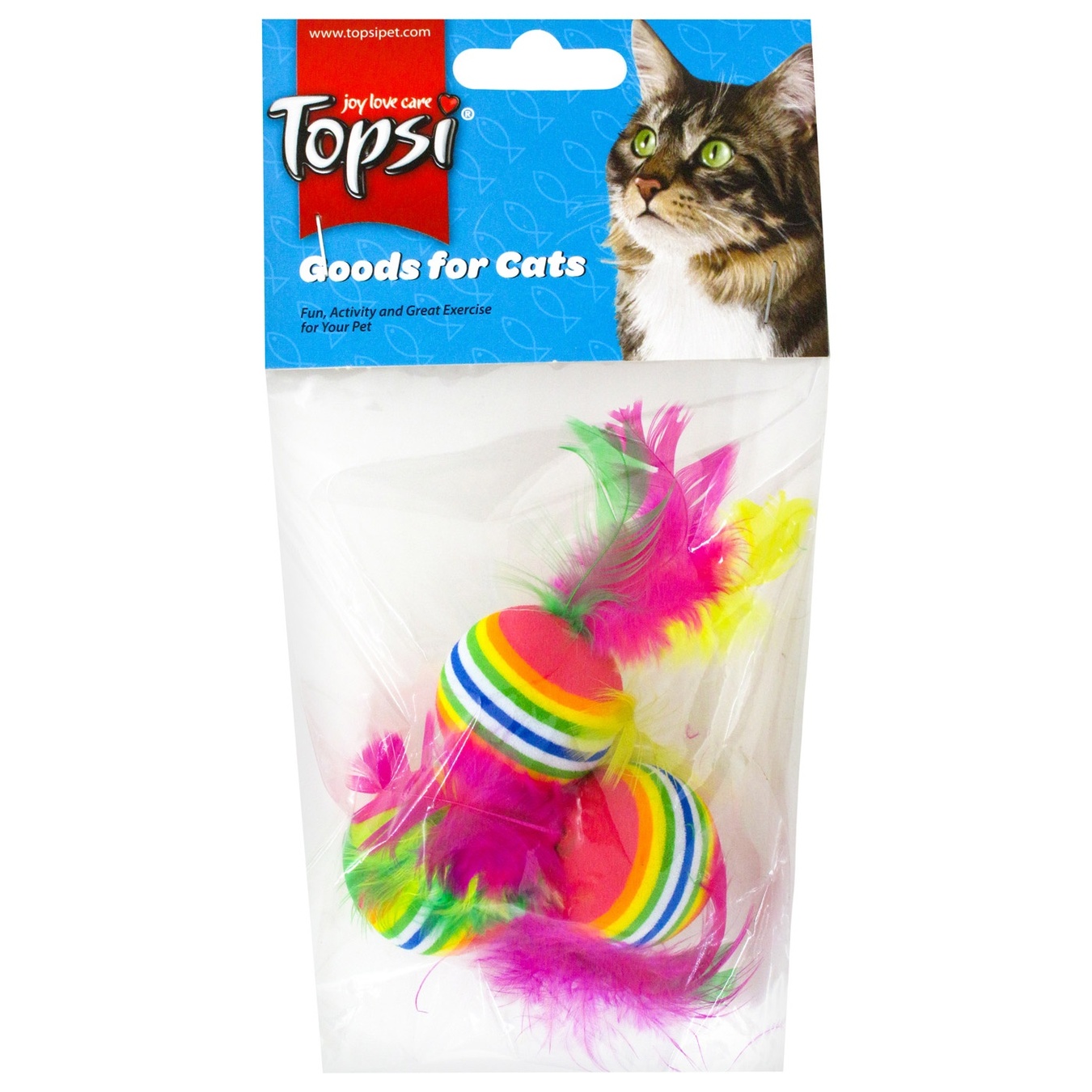 

Игрушка для животных Topsi Мячи с радугой 3шт.