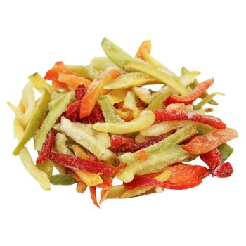 Перец ассорти Здоровый Продукт резанный в полоску быстрозамороженный