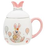 Bona Di Cheerful Rabbit Ceramic Cup with Lid 450ml
